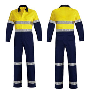 Monos de trabajo de alta calidad para hombres, nuevos uniformes de trabajo de seguridad, trabajador general reflectante con diseño de logotipo, uniforme de mono - Product Image 4