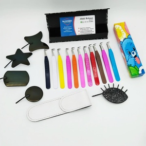 Pinzas de extensión de pestañas de volumen clásico, pinzas de pestañas antiestáticas de acero inoxidable con logotipo personalizado con punta puntiaguda sostenible - Product Image 6