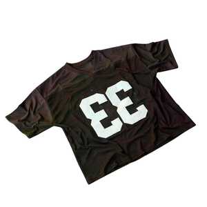 Maillot de sport respirant antibactérien à col en V à manches courtes en maille à impression 3D personnalisable à séchage rapide pour le baseball et le softball - Product Image 2