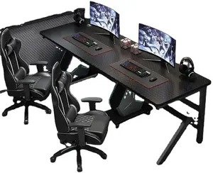 Table de jeu multifonctionnelle de luxe personnalisée réglable pour couple lumière LED RVB levage automatique bureau d'ordinateur