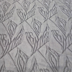 ABAYA Tissu Satin 100% Polyester Ultra Doux Sheen NOIR JACQUARD ULTRA DOUX FIL SPÉCIAL (PK1037 A) Vêtements Respirants Filles - Product Image 1