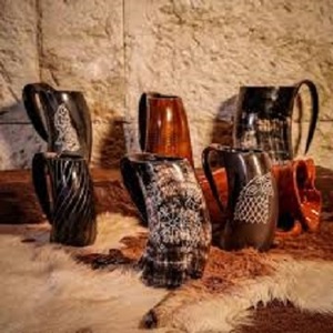 Top qualité Buffalo corne tasses corne à boire artisanat indien Viking corne verres tasse Tankard pour club fête bière tasse à vendre - Product Image 2
