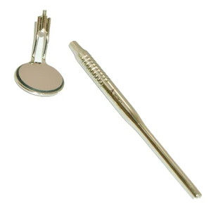 Espejo dental reutilizable de acero inoxidable con mango, de doble cara, sin fuente de alimentación manual, tubo hueco, sin cabezal, número 5 - Product Image 5