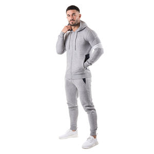 Survêtement de sport tricoté mince et lourd 2025 personnalisé pour hommes, imprimé d'hiver, ensembles de sport vierges grande taille personnalisés - Product Image 1