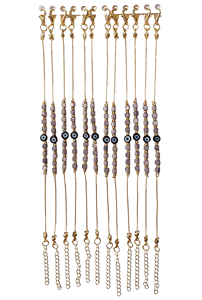 DAFNI – Bracelets en macramé faits main de style bohème variés avec perles œil porte-bonheur – Cadeaux promotionnels originaux - Product Image 2