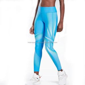 Pantalon de yoga sans couture taille haute coupe ajustée pour femmes Leggings de fitness et de yoga à motifs - Product Image 1