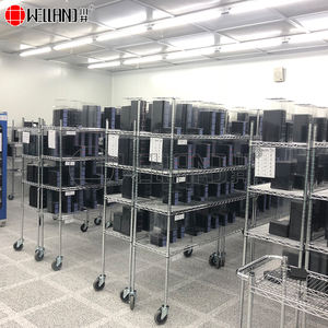 Almacenamiento de almacén de <span class=keywords><strong>metal</strong></span> Estantería de supermercado de servicio pesado Estante de exhibición Estante de alambre de 4 niveles - Product Image 2