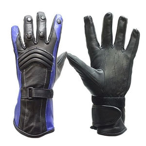 Nouveaux gants de moto en cuir perforé noir pour hommes, gants de course automobile, gants en cuir véritable pour hommes - Product Image 1