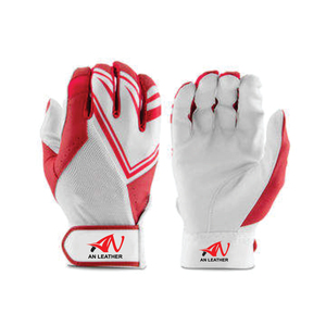 Gants de frappeur de baseball en cuir avec fermeture à crochet et boucle respirante - Product Image 1