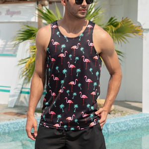 Débardeur de gym en polyester respirant conçu sur mesure Débardeur de course à pied grande taille en tricot décontracté pour hommes - Product Image 6