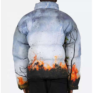 เสื้อแจ็คเก็ตพัฟเฟอร์น้ำหนักเบาพิเศษ ผลิตจากผ้าขนเป็ดและห่าน บุด้วยใยสังเคราะห์แบบฟองอากาศ สำหรับฤดูหนาว ปิดด้วยซิป บริการ OEM พร้อมบริการพิมพ์ลายแบบซับลิเมชั่น - Product Image 4