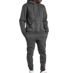 Trendy Solid Tracksuit <b>Set</b> Hoodie <b>Joggers</b> Cotton Fleece Casual Sportswear Eco-Friendly Custom Logo OEM Bulk Supplier Design - Product Image 5