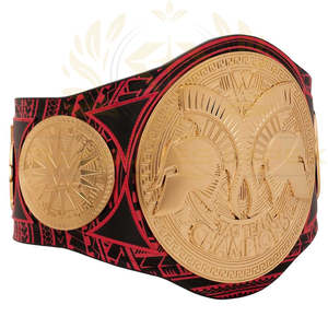 Cinturones de campeonato rojos personalizados unisex para boxeo y lucha libre MMA equipo de artes marciales universales auténtico usable - Product Image 1