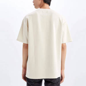 2025 logotipo personalizado de los hombres para la camiseta de hombro caído de alta calidad 100% algodón mejor Slim Fit diseño Premium patrón sólido - Product Image 2