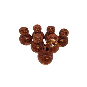 Organic Style Coconut <b>Toothpick</b> Jar Natural Dining Table Accessory with Lid Option - Product Image 2