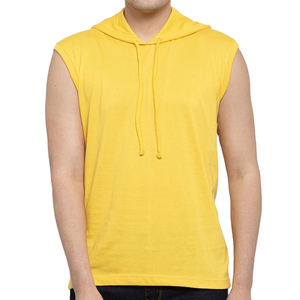 Wholesale <b>Sleeveless</b> Pullover <b>Hoodie</b> Boy's Workout Gym Sweatshirt Logo Printing Manufacturer <b>Sleeveless</b> Hoodies - Product Image 5