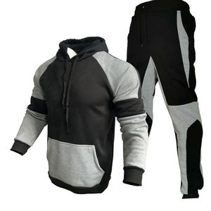 Conjunto Deportivo de Dos Piezas para Hombre, Informal, Sólido, para Gimnasio, Fitness, Forro Polar Técnico, Transpirable, Antibacterial, de Secado Rápido, para Correr en Invierno - Product Image 1