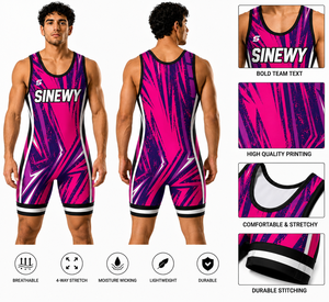 Personalized Breathable Eco-Friendly <b>Wrestling</b> <b>Singlet</b> <b>Men</b> Custom Sublimation Athletic Teamwear Stretch Fabric Competition - Product Image 1