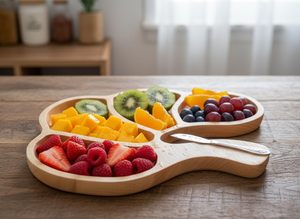 Plato de Servir Artesanal de Primera Calidad, Madera Natural Pulida y Condimentada, Elegante y Decorativo, a Bajo Precio para Restaurantes - Product Image 2