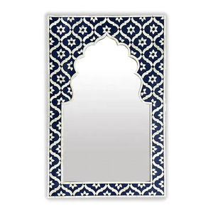 Indian Traditional Animal Style Bone Inlay Handmade Durable Mirror <b>Frame</b> Living Decorative Wall Mirror Bathroom Mirror - Product Image 6