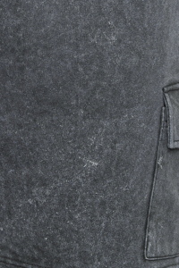 Short de survêtement en éponge française pour hommes, délavé à l'acide, confort, coton, broderie dégradée au soleil, 100% coton, élastique à l'avant, solide - Product Image 5