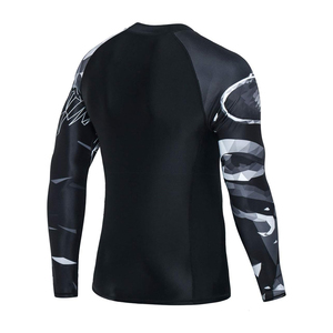 Manches longues hommes Rash guard Compression à séchage rapide BJJ Rush Guard pour l'entraînement Sports Gym Fighting Wear rash guard - Product Image 3