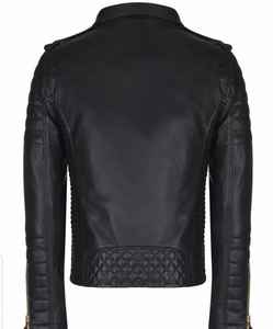 Veste en cuir de vache de style vintage 100% de haute qualité pour hommes, à col montant teint avec haut, fermeture à glissière de qualité supérieure, hiver - Product Image 4