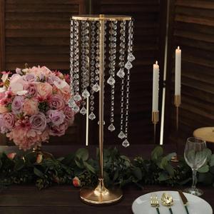 Best Selling High Quality Beautiful Design Luxury Festival Wedding Decoration Tabletop Crystal Metal Flower <b>Vase</b> <b>Stand</b>. - Product Image 1