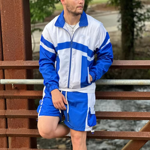 Two Piece Breathable New Style Windbreaker Jogger Shorts Sets Lightweight Waterproof Windbreaker Set - Product Image 2