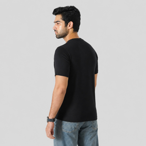 High Quality <b>Cool</b> 180 Grams Casual Knitted Cotton T-<b>Shirt</b> Wholesale Custom <b>Men's</b> with Pattern - Product Image 5