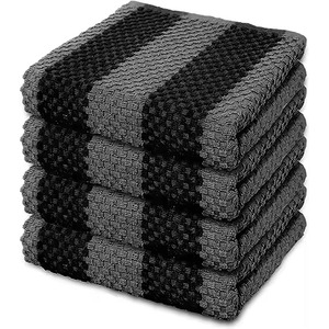 Serviettes de cuisine personnalisées 100% coton de haute qualité séchage rapide écologique prix de gros vente de serviettes de cuisine - Product Image 4