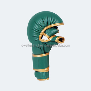 OEM MMA Sanda Boxing Shooter Gloves Genuine Leather PU Hook Loop Closure Training Sparring Gloves Custom Logo Factory Wholesale - Product Image 3