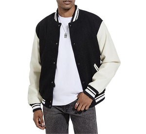 Veste universitaire personnalisée style bombardier avec broderie mode streetwear pour hommes et femmes - Product Image 3