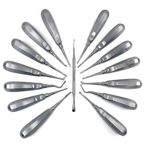 Kit de 15 instruments de chirurgie dentaire et d'implantation |   Ensemble Premium d'Élévateurs Radiculaires et de Periotomes de Luxation |   Acier inoxydable réutilisable - Product Image 1