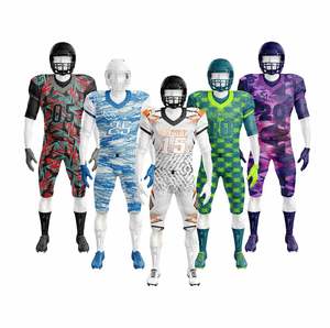 2025, venta al por mayor, camiseta de fútbol americano de sarga para jóvenes, uniformes de fútbol americano personalizados sublimados - Product Image 1