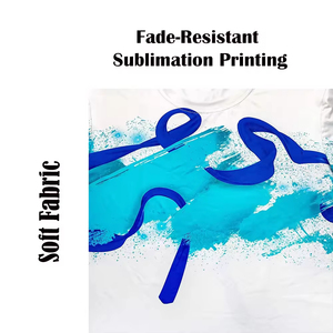 New Design Wholesale Price Best Design Sublimation Printed Polyester/Cotton O-Neck Short Sleeve Eco-Friendly T-Shirt for Men OEM - Product Image 4