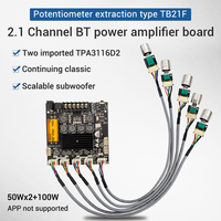 WUZHI AUDIO TB21F Potentiomètre Câble Externe 2.1 Canaux Haut-Parleur Amplificateur Carte Module Stéréo Subwoofer TPA3116 Module de Son
