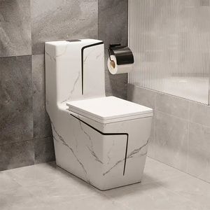 WC suspendu en céramique de haute qualité, en marbre blanc, de forme carrée, pour salle de bain - Product Image 6