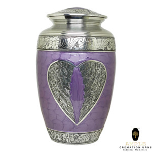 โกศเผาศพสีม่วงรูปหัวใจสีเงิน |   งานฝีมือ ทนทาน ปรับแต่งได้ เป็นมิตรกับสิ่งแวดล้อม สไตล์คริสเตียน ยุโรป/อเมริกา 220 คิวบิก - Product Image 6