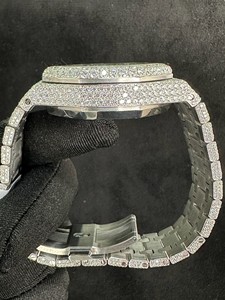 Customizable Analog Quartz <b>Watch</b> VVS Clarity Moissanite Diamond Iced Out Wrist Jewelry Gift for Men and Women - Product Image 5