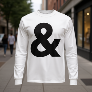 Camiseta de Manga Larga con Símbolo de Interrogación y Ampersand, Categoría de Productos Promocionales - Product Image 3