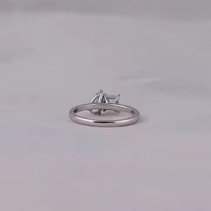 IGI Certified 14KT Solid Gold Solitaire Diamond <b>Ring</b> Customizable Lab Grown Princess Pear Cut Engagement Diamond - Product Image 3