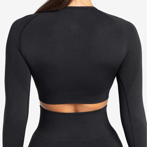 Haute qualité à manches longues haut court pantalon Yoga entraînement ensembles vêtements pour femmes vêtements actifs femmes Yoga ensembles Fitness 2026 - Product Image 5