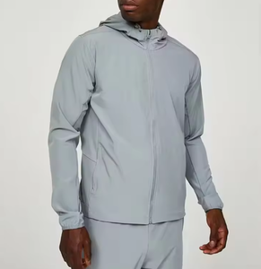 Lightweight <b>Men's</b> Waterproof Windbreaker <b>Jacket</b> with Detachable Hood Solid Pattern for Outdoor Sports - Product Image 5