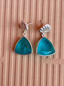 925 Sterling Silver Paraiba <b>Tourmaline</b> Handmade <b>Earring</b> For Women , Beautiful Women <b>Earring</b> . - Product Image 6