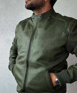 Ventes en gros de vestes en cuir pour hommes de style nouveau et de haute qualité, en toile respirante, à capuche, d'hiver, de couleur unie - Product Image 6