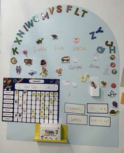 <span class=keywords><strong>Tableau</strong></span> magnétique éducatif pour enfants UNI-Felt, <span class=keywords><strong>tableau</strong></span> à dessin, pas de dommages aux murs, taille personnalisée pour la décoration des chambres - Product Image 1