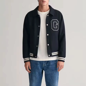 Blouson aviateur ODM d'hiver pour hommes, coupe-vent en PU avec design Letterman de la vie pour le travail, le baseball et le basket-ball - Product Image 3