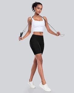 Short de motard pour femmes avec poches Taille haute Contrôle du ventre Spandex Workout Yoga Athletic Gym Shorts - Product Image 3