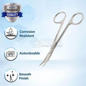 Tijeras profesionales de IRIS de acero inoxidable Instrumentos quirúrgicos oftálmicos Tijeras oftálmicas duraderas de IRIS CE - Product Image 6